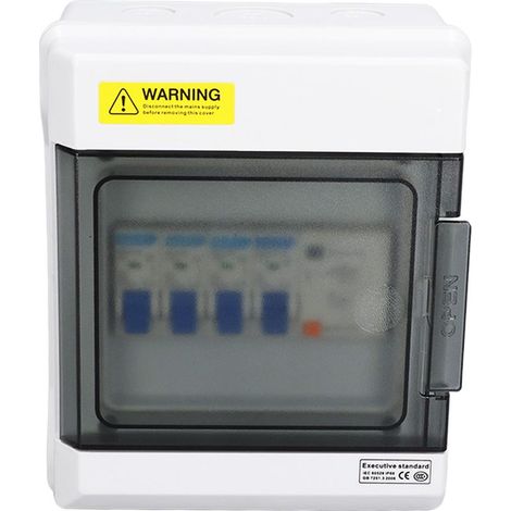 3-Wege-Leistungsschalter-Verbrauchseinheit, Sicherungskasten nach australischem Standard, 230 V, 63 A, 30 mA, DDR + 3 Leistungsschalter (6 A + 16 A + 32 A) (1/5)