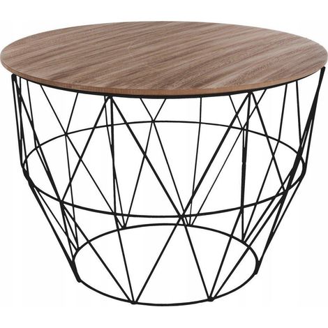Atmosphera Tavolino Atomic nero 56 cm di diametro