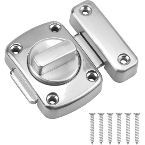 Cerradura de puerta de aleación de zinc S Cerradura de puerta de baño Cama Inodoro con 6 tornillos