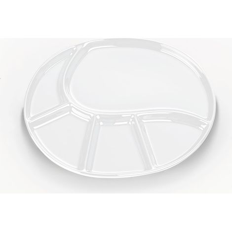 Assiette à fondue Kela Vroni, 28,5 x 22 cm, blanche (1/2)