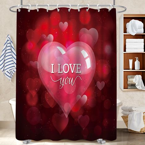 Rideau polyester pour douche 180x180 résistant voile de douche pour salle de bain avec douche à l’italienne (1/5)
