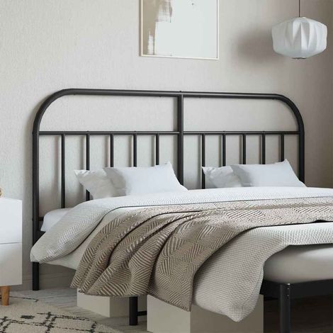 vidaXL Testiera di Ricambio in Metallo Nero 160 cm (1/5)