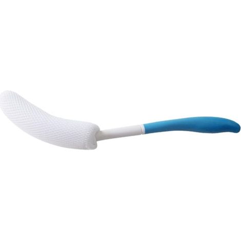 Long-handled bath brush, 39 cm, easy-to-reach brush, non-slip curved handle for the elderly and pregnant women (1/5)