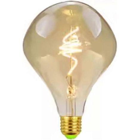 L'ampoule LED G125 de forme irrégulière, 4W à intensité variable, culot E27, 220-240V, est un choix idéal pour l'éclairage décoratif du salon. (1/5)