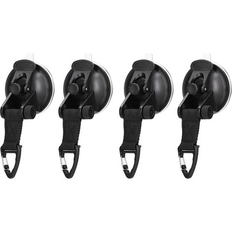 Heavy-Duty Suction Cup Holder, Round Button, Pack of 4 (loop) (1/5)