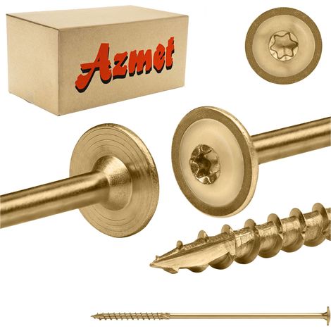 Vis à bois TCT - 10x280 mm - Torx - 25 pièces - Résistantes et durables - Idéales pour le bricolage (1/5)