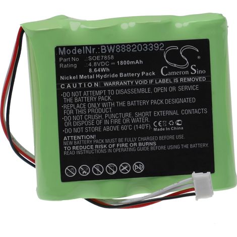 vhbw Battery Replacement for Soehnle SOE7858 for Animal Weighing Scales (1800mAh, 4.8V, NiMH)