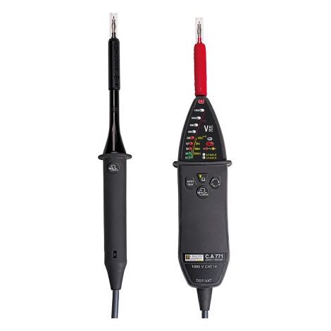 Détecteur de tension Chauvin Arnoux Ca 771 IP2X. 1000 V ac, 1400V c.c. max CAT IV, IP65 ( Prix pour 1 )