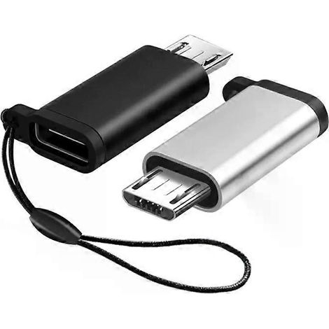 Handy-Adapter mit Trageschlaufe, tragbarer USB-C-auf-Micro-USB-Adapter, USB-Konverteranschluss, unterstützt Datensynchronisierung und Laden (1/4)