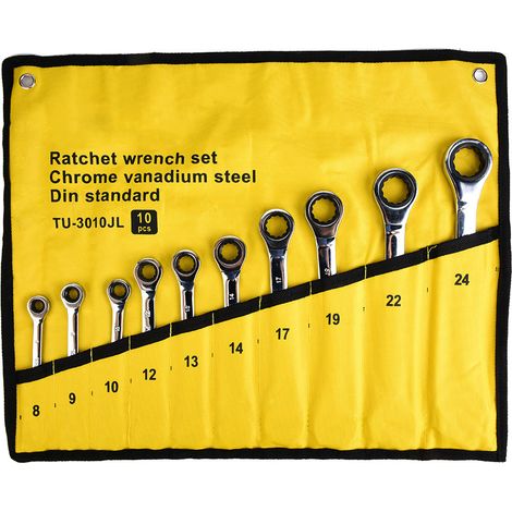 de 10 clés à cliquet 8 24 mm outil pour douilles et écrous
