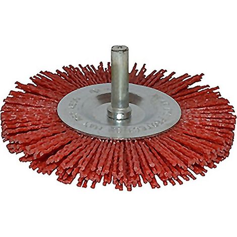 JAZ disco abraslon  75mm. rojo con eje , Cepillo de disco abraslon CNA 7500. - Tamaño: 75 mm. - Grano: 80. - Color: Rojo. - Características: - Para aplicaciones en seco.