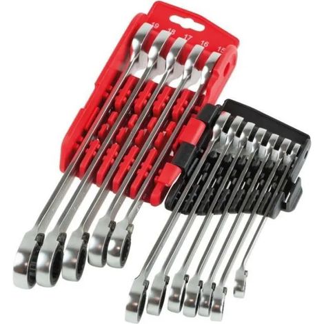 Llave de carraca mob 12 piezas cabeza angular acabado cromo