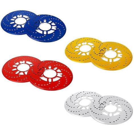 2 cache-disques de freins à tambour 14 pouces, décoratifs, en aluminium, anti-poussière, pour freins arrière de voiture - Rouge (1/5)
