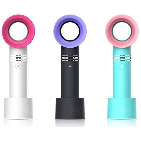 USB Tischventilator leise Mini Ventilator für Schreibtisch mit regelbaren Geschwindigkeitsstufen blattlos für Home Office, Schlafzimmer & Tisch PC, Rosa (1/5)
