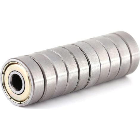 Roulements à billes miniatures 626ZZ en acier au carbone, 10 pièces, blindés en métal, durables, multi-usages (6x19x6mm) (1/5)