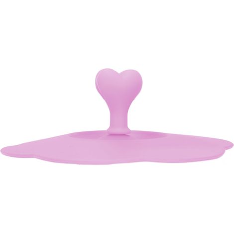 Couvercle en silicone rose pour tasses à boissons chaudes et froides - Anti-poussière et résistant à la chaleur - Idéal pour la cuisine et la maison (1/5)