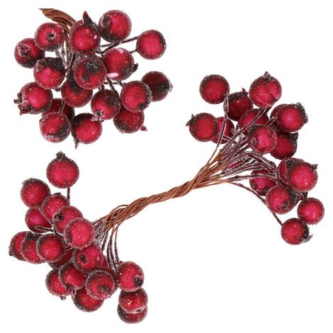 Deko-Zweige Vogelbeeren 20 Stk. befrostet künstlich