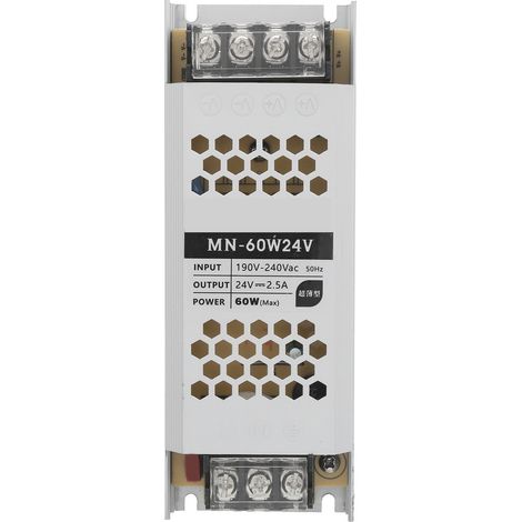 Alimentation LED étanche IP68 60W 24V AC190-240V pour bande lumineuse CTN Series transformateur driver extérieur