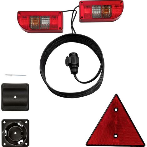 SecoRüt Anhänger-Beleuchtungsset 13-polig Blinker, Bremslicht, Kennzeichenleuchte, Reflektor, Nebels (1/5)