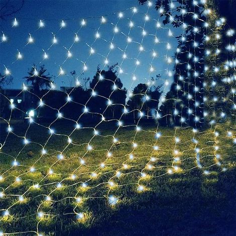 Guirlande Lumineuse Filet 540 LED, Filet Lumineux 6x4 mètres, 8 Modes, Étanche, Dimmable, Idéal Chambre, Noël, Mariage, Fête, Jardin, Maison, Blanc (1/5)