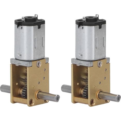 Moteur à Engrenages Double Arbre, 2 Pièces DC6V 190RPM Motoréducteur à courant continu en cuivre silencieux à double arbre Moteur à Engrenages à réduction de vitesse pour serrures électroniques (1/5)