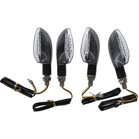 4 x Clignotant 16 LEDs MOTO 12V Ambre orange eclairage Feux Signal-Ywey (1/5)