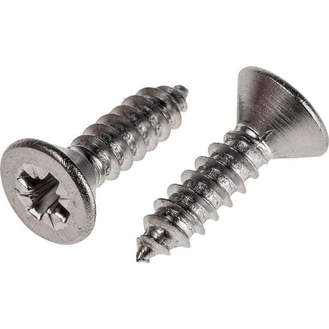 Vis autotaraudeuse RS PRO, N°8 x 13mm, tête Fraisée, en Acier Inoxydable ( Prix pour Boîte de 100 )