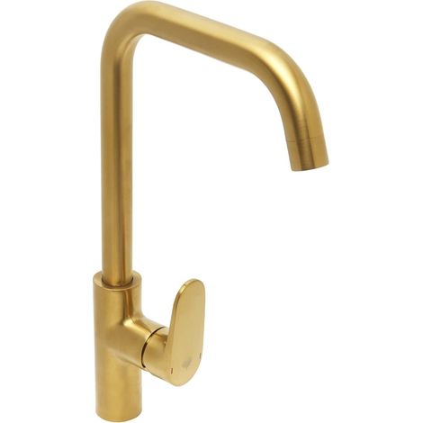 Swiss Aqua Technologies  Miscelatore monocomando per lavello SAT DARK con braccio girevole oro (SATBSDA280LBZ)