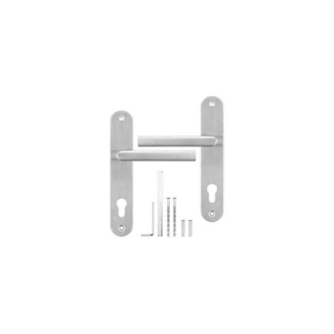 Manilla de puerta - Juego de 2, 175x40 mm, manilla de puerta interior - Manilla de palanca hueca en la placa trasera - Crezuo