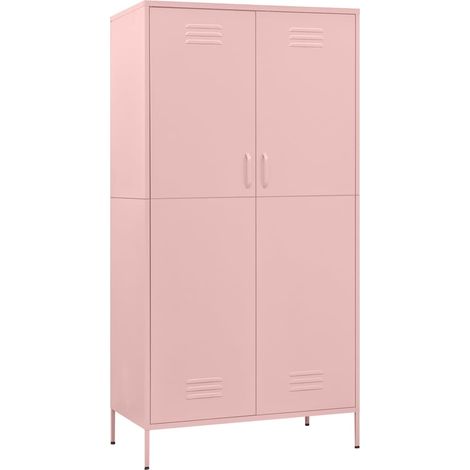 Maison Exclusive - Šatní skříň růžová 90 x 50 x 180 cm ocel (1/5)