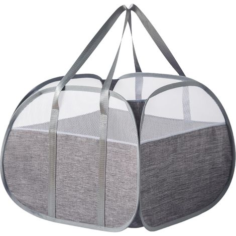 Cesto de ropa plegable Cesto de ropa sucia de malla transpirable de gran capacidad para accesorios del hogar