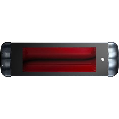 Stufa Elettrica ad Infrarossi 105x25x7,5 cm da Parete 1800W Dimmerabile Moel Aaren Nera (1/2)