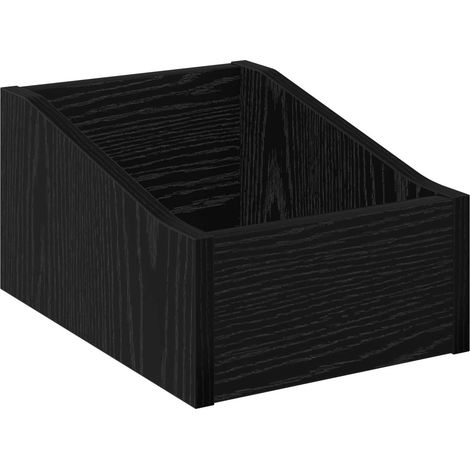 Boîte à disques LP Chêne noir 23 x 33 x 16 cm Bois d'ingénierie vidaXL