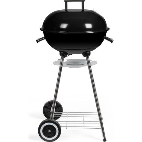 Barbecue a carbone - LIVOO - DOC172N - Superficie di cottura Ø 41 cm - Griglia in acciaio cromato - Vaschetta e coperchio in acciaio smaltato