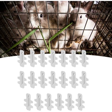 Lot de 20 boîtes à aliments, cartes et accessoires en acier inoxydable pour l'élevage de lapins. (1/5)