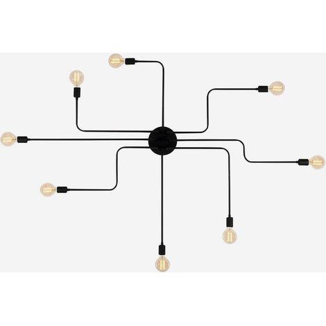 Design-Wandlampe im Industrie-Look mit 8 Leuchten Truva (1/5)