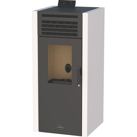 BRONPI - Estufa de Pellet Color Marfil Modelo ADEL-MF de 15 kW