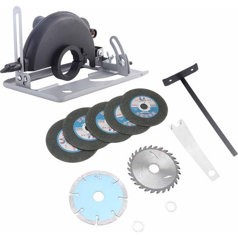 Support de coupe pour meuleuse d'angle, couvercle de protection, protection de fraisage réglable, accessoires avec guide-chaîne. (1/5)