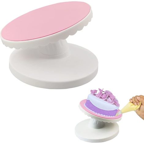Support rotatif pour décoration de gâteaux inclinable réglable pour tourner les gâteaux et les entremets (1/5)