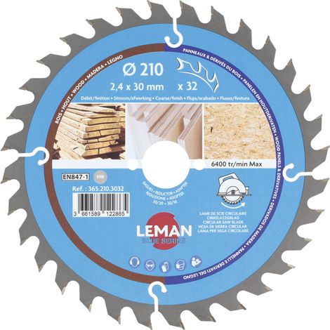 LAME CIRC.HM BOIS D210X2.4X30 Z=32 ALT POS - 365.210.3032 - LEMAN (1/4)