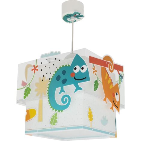 Lustre Chambre Lampe Suspension Plafonnier Pour Enfants, Happy Jungle Caméléon les animaux jungle, 63312M, E27 (1/5)