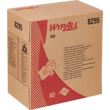 WYPALL Wischtuch WypAll® X80 8295 L.ca.427 mmxB.ca.212mm blau 1-lagig 5 Boxen/KT WYPALL (1/2)