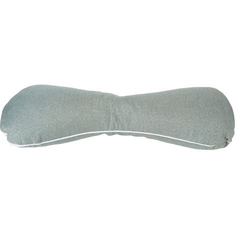 Rolled pillow filled with absinthe for neck pain relief, removable cervical support, green-AquaForge (1/5)