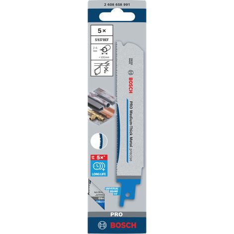 BOSCH S937BEF (pkt of 5) Pro Medium thick metal 150mm