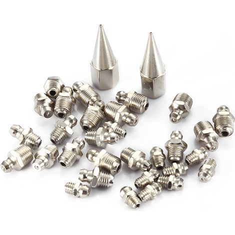 Kits d'assortiment de 32 graisseurs Zerk en laiton durable M6/M8/M10 (1/5)