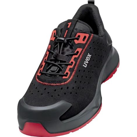 uvex Halbschuhe 1 x-craft S1 PL schwarz rot Weite 11 Größe 44 (1/5)