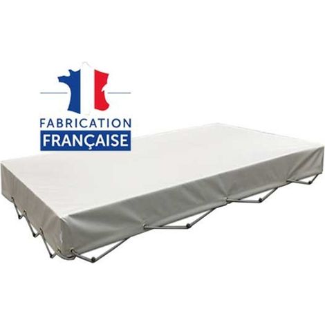 Maxter – Bâche remorque premium 242x135 cm – 900 gr/m² – Œillets tous les 30 cm – Revers de 10 cm pour protection optimale