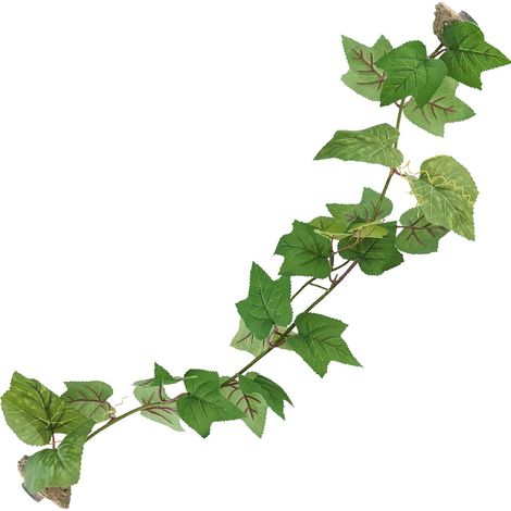 Hiedra artificial para terrario, decoración para reptiles, lagartos y geckos, 63 cm. (1/4)