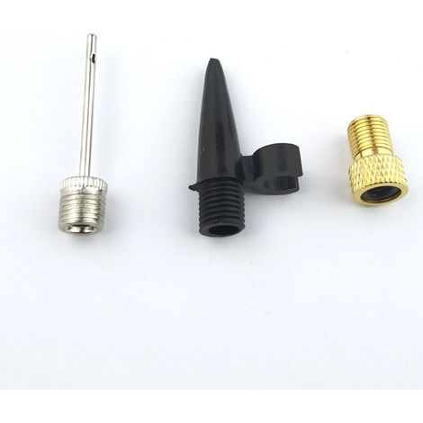 Lot de 3 adaptateurs de valve pour pompe à vélo, aiguille et gonfleur pour ballons de basket, de football et de volley-ball (1/5)