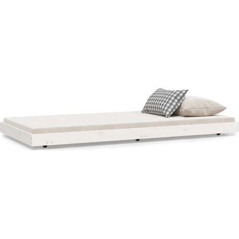 Maison Exclusive - Letto senza Materasso Bianco 90x190 cm in Legno Massello Pino (1/5)